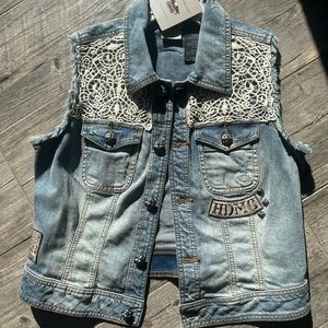 NWT Women’s Harley Davidson Jean Vest